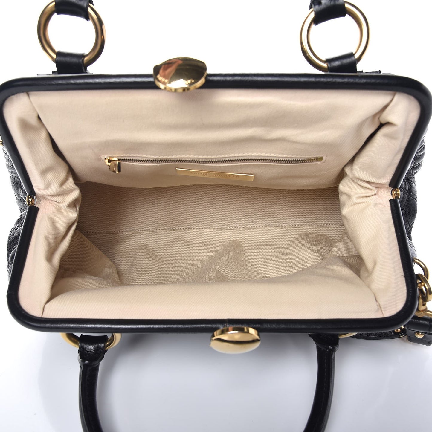 Calfskin Quilted Stam Black