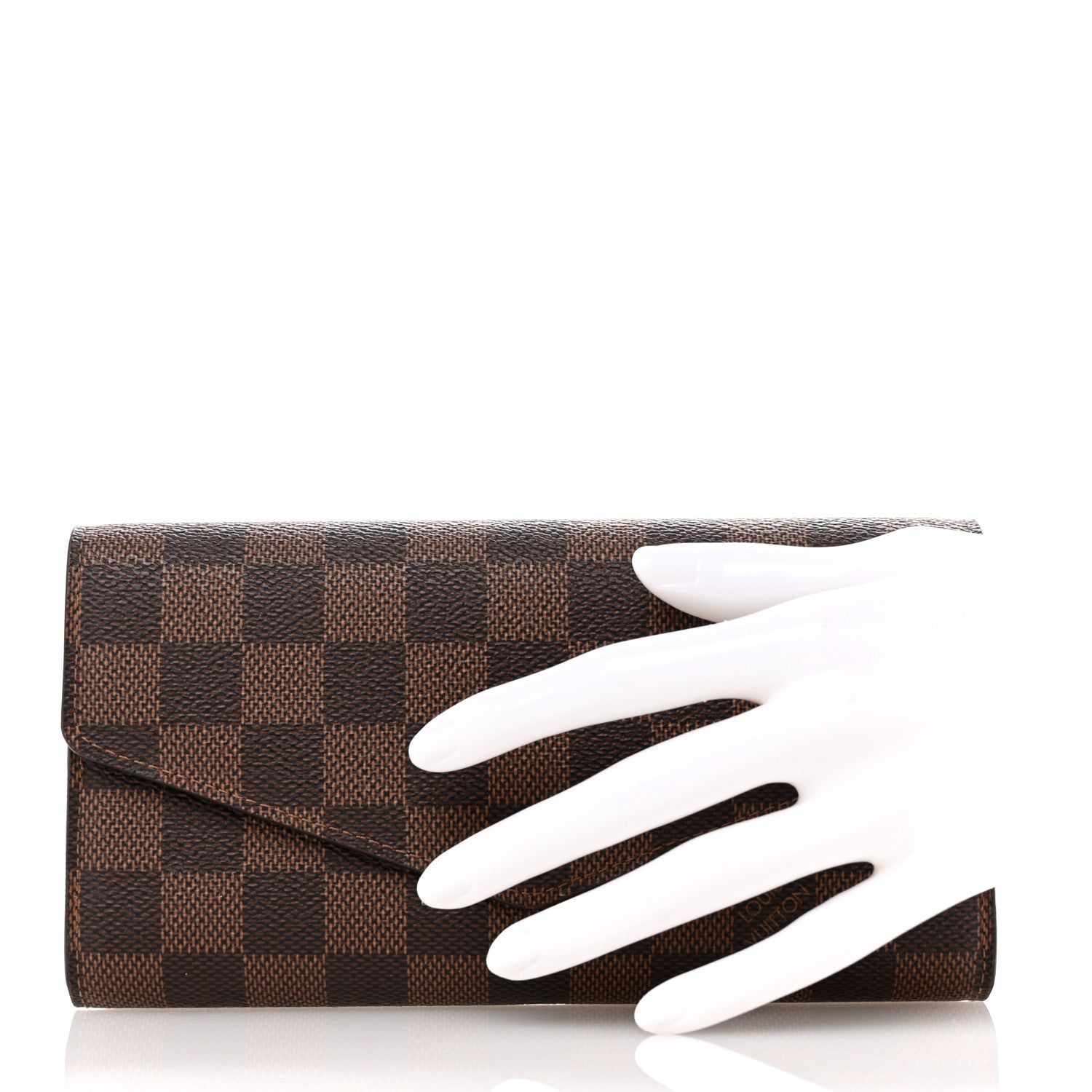 Louis Vuitton Damier Ebene Sarah Wallet NM 2 of 7