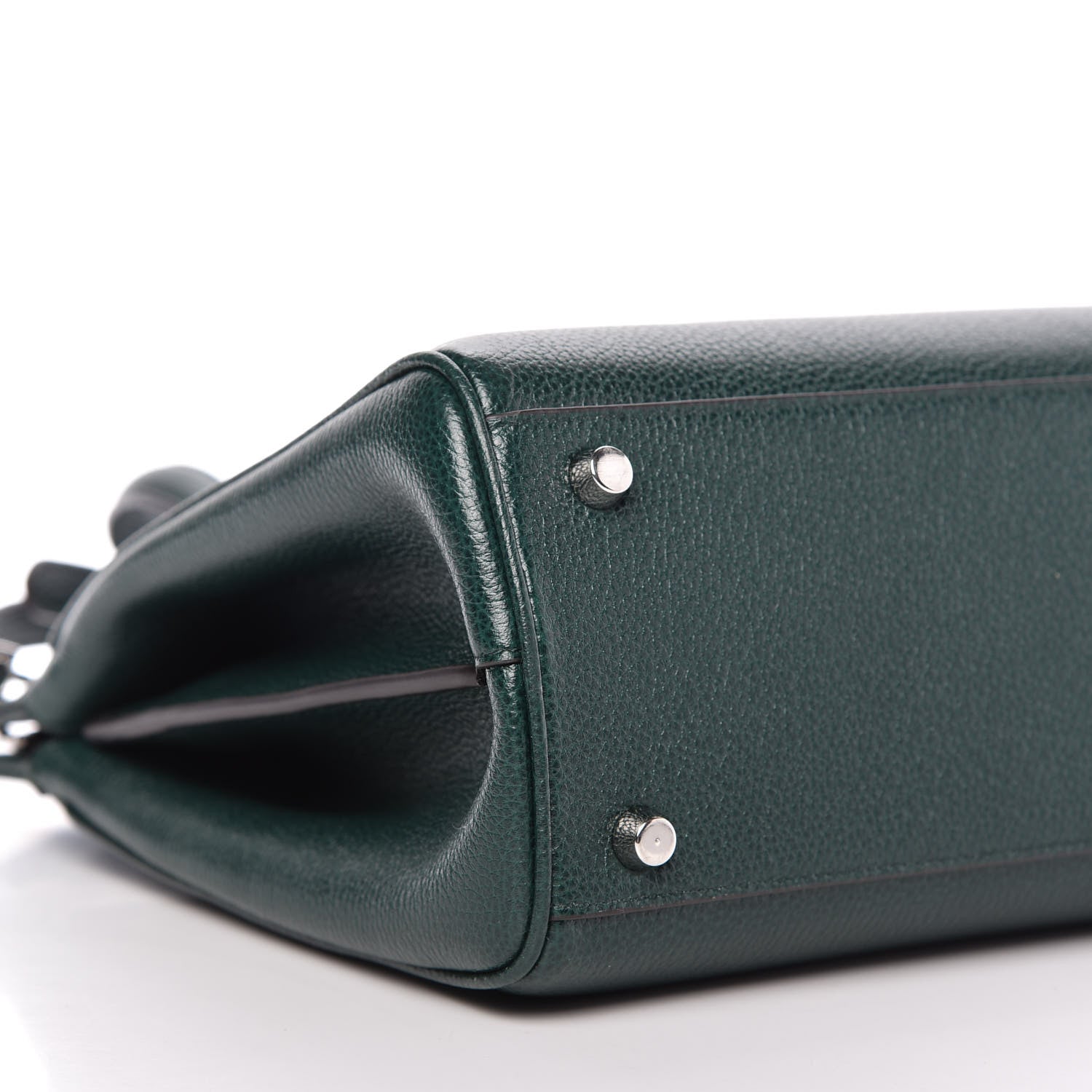 Gucci Grainy Calfskin Small Zumi Top Handle Bag Vintage Green 6 of 9