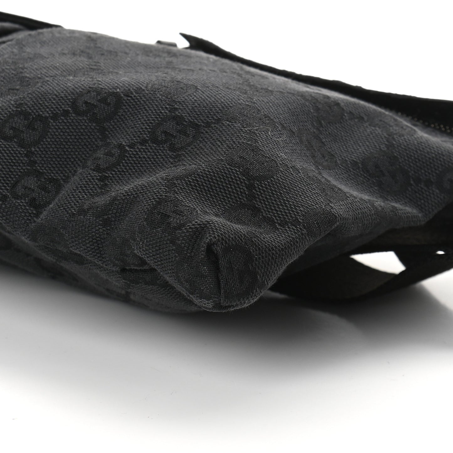 GG Monogram Double Pocket Belt Bag Black