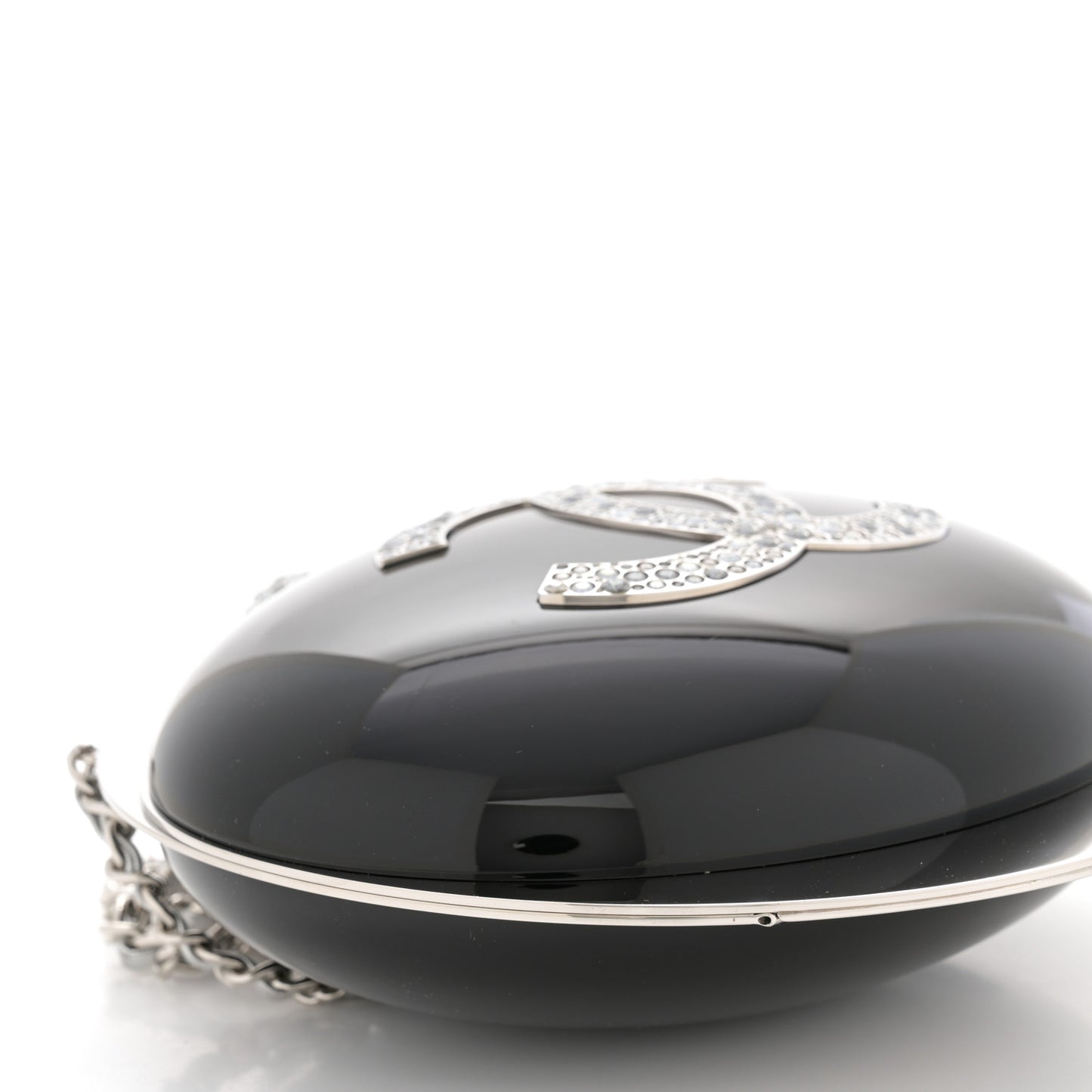 Resin Crystal CC Evening On The Moon Minaudiere Black