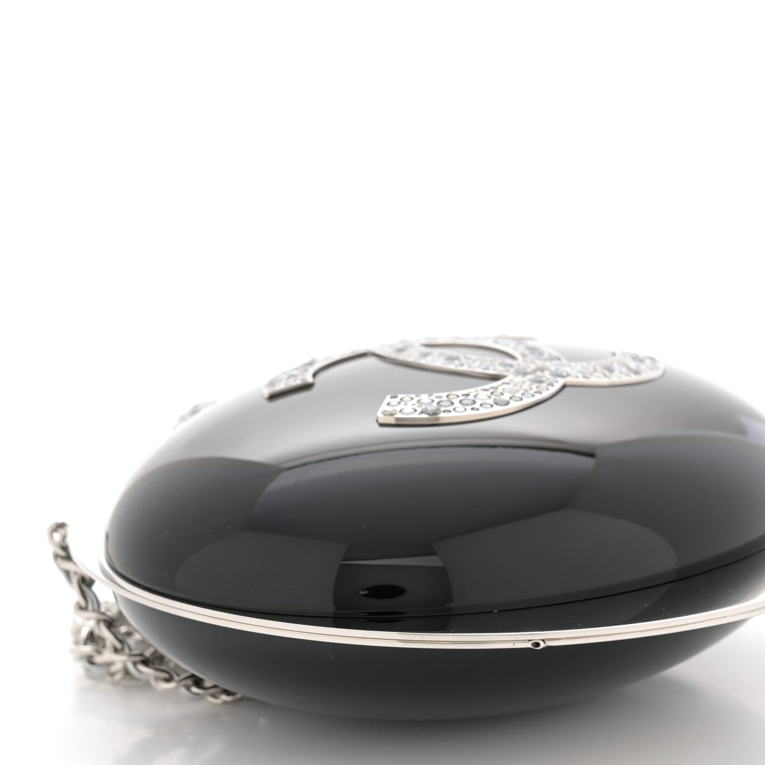 Chanel Resin Crystal CC Evening On The Moon Minaudiere Black 9 of 12