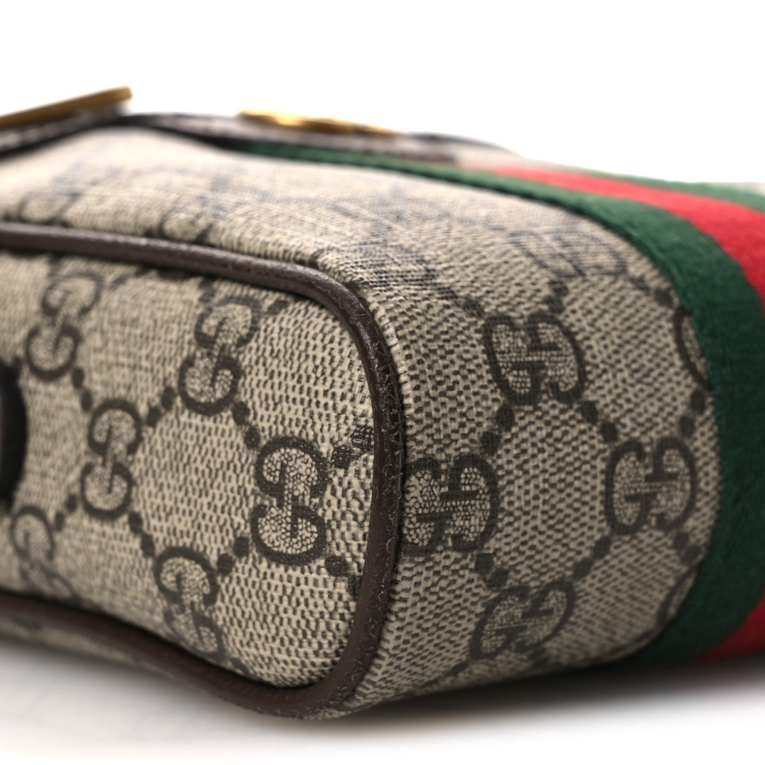 Gucci GG Supreme Monogram Web Mini Ophidia Messenger Brown 9 of 11