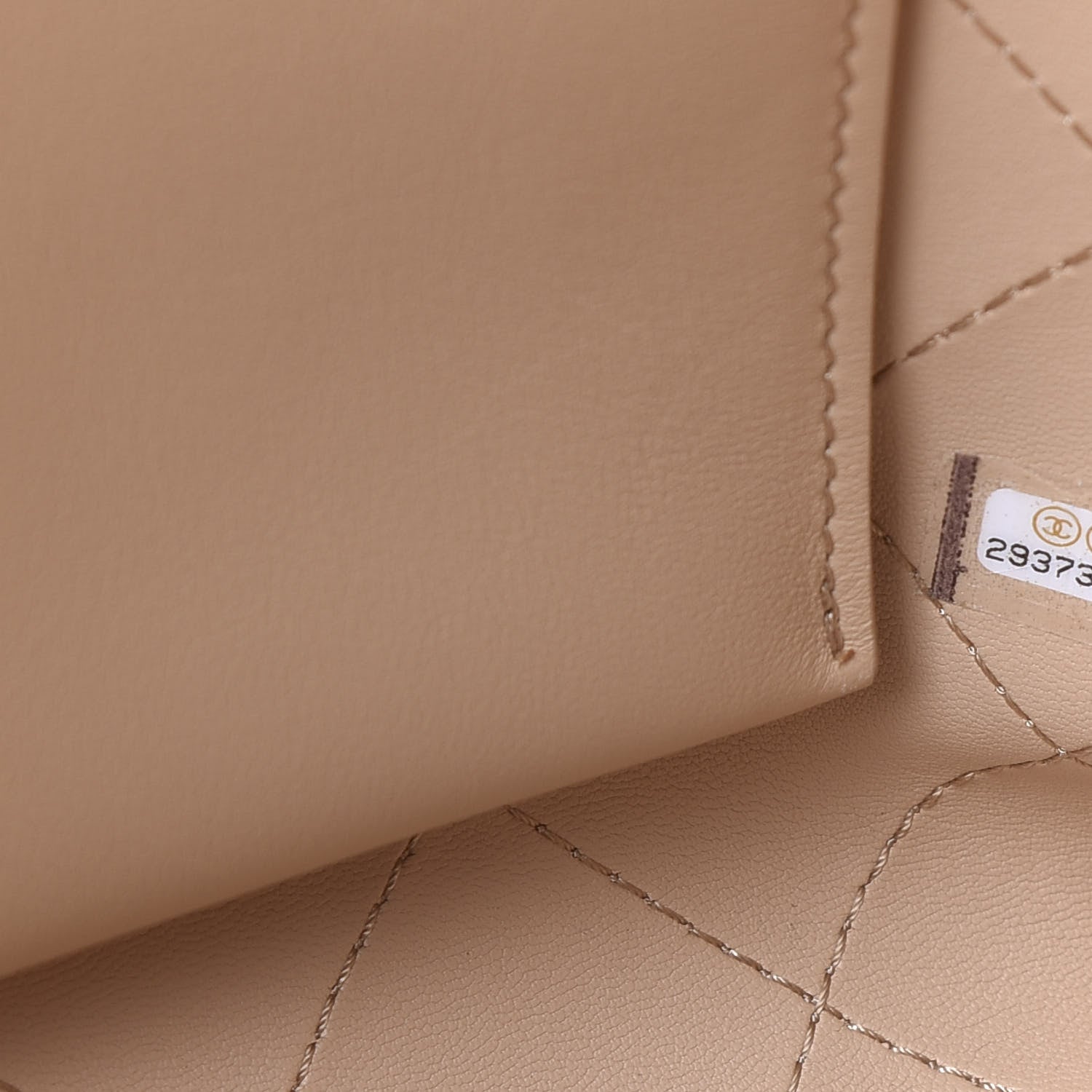 Chanel Calfskin Large Serial Shopper Tote Beige 10 of 11