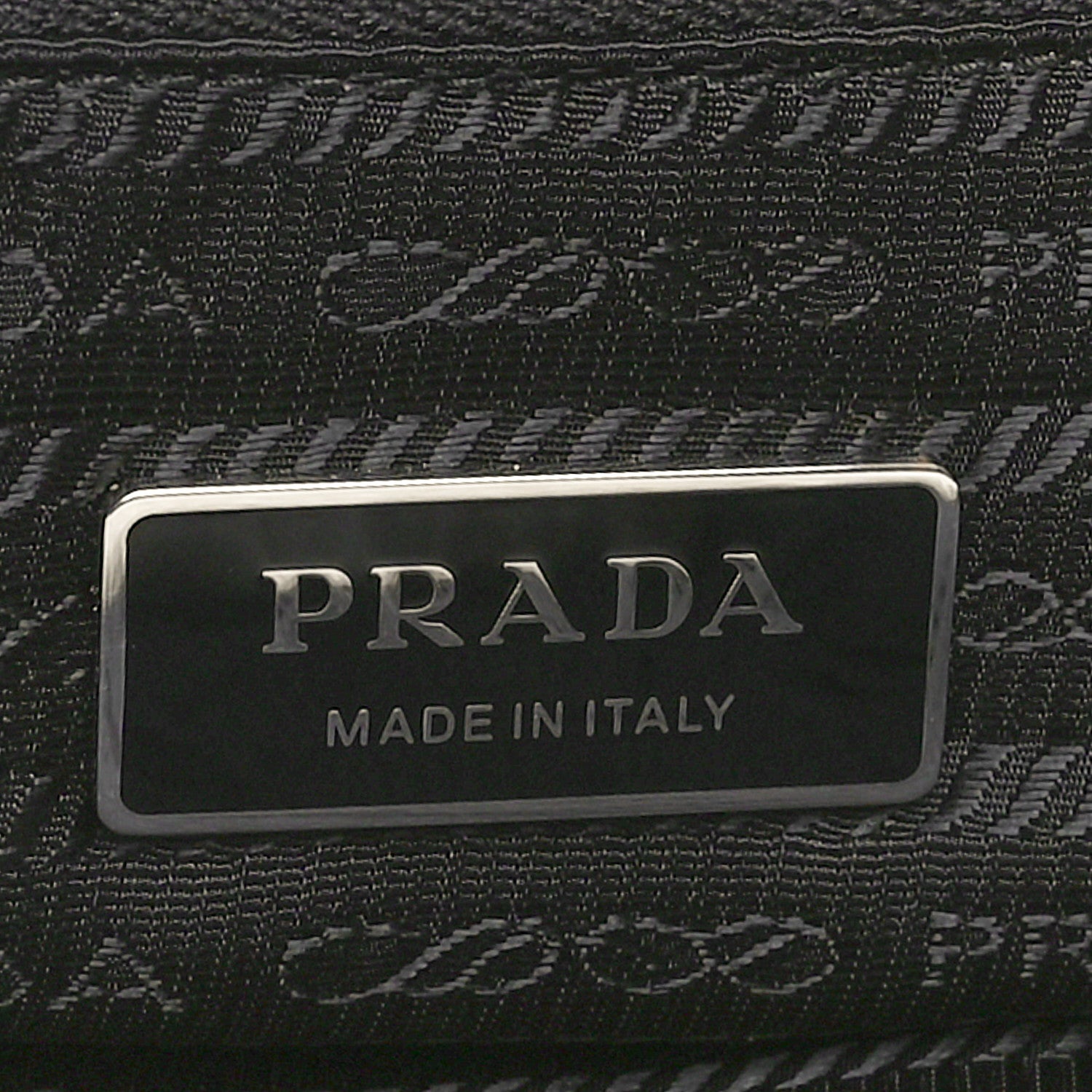 Prada Terry Cloth Tote Bag White Black 6 of 9
