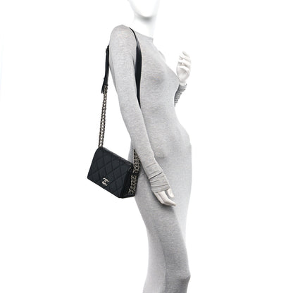 Chanel Lambskin Quilted Small Chain Rows Flap Black 2 of 11
