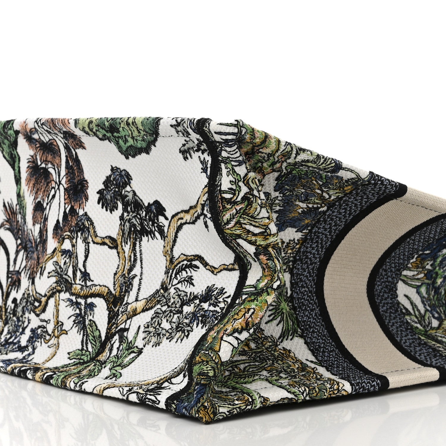 Christian Dior Canvas Embroidered Medium Etoile de Voyage Book Tote White Multicolor 9 of 9