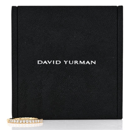David Yurman 18K Yellow Gold Diamond 2mm Cable Collectibles Band Ring 54 7 5 of 5