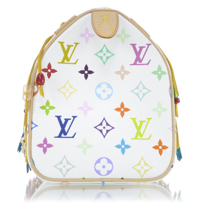 Louis Vuitton Monogram Multicolor Fringe Speedy 25 White 4 of 9