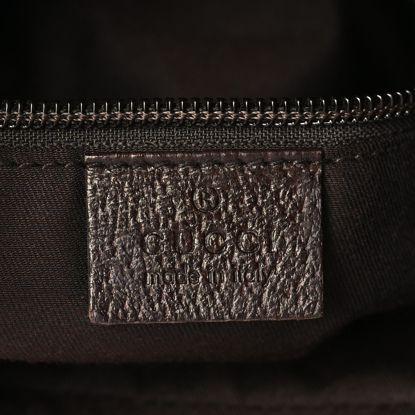 Monogram Web Medium Half Moon Hobo Dark Brown