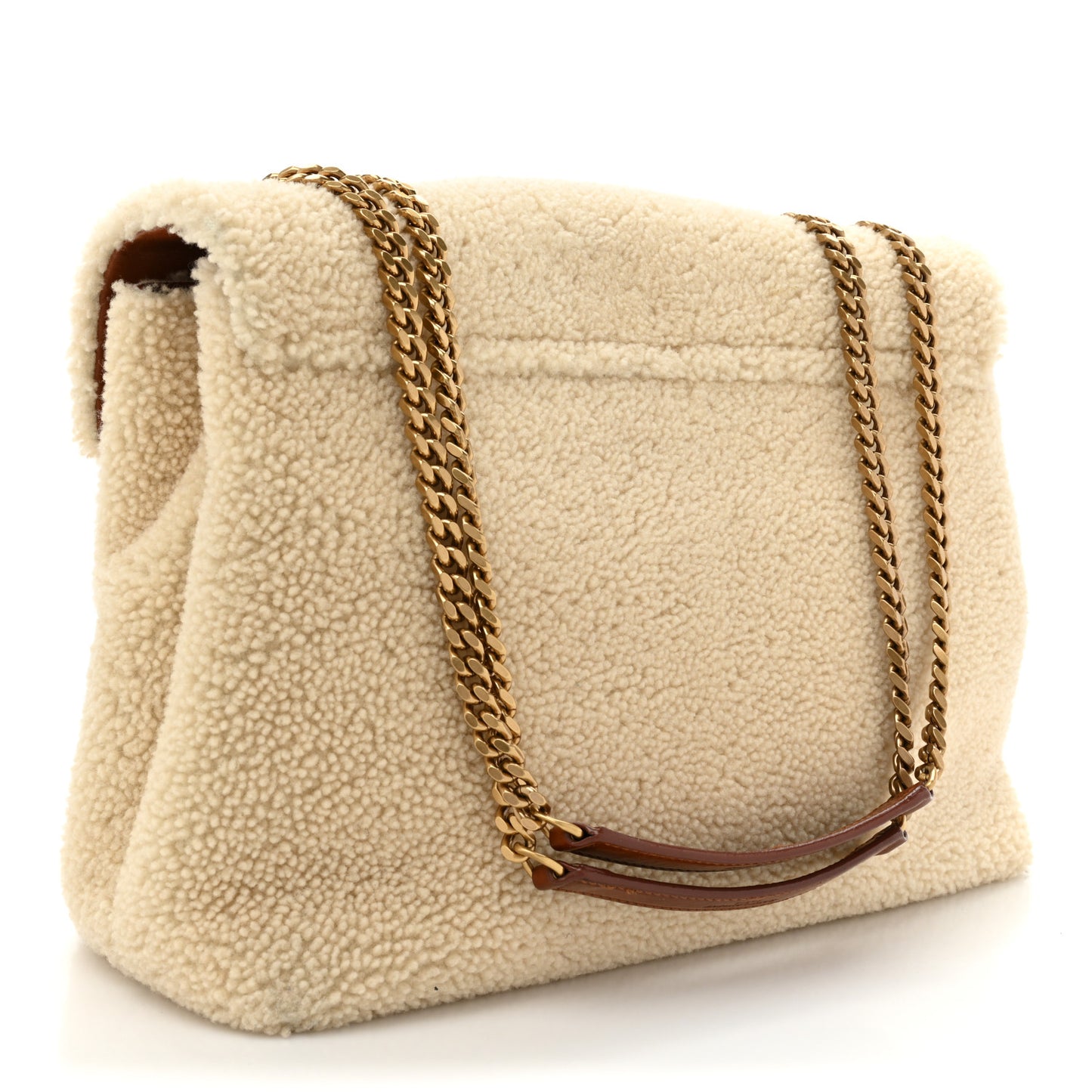 Shearling Medium Loulou Shoulder Bag Natural