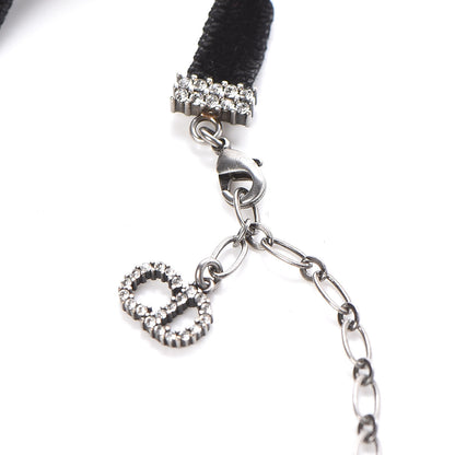 Christian Dior Velvet Crystal J’Adior Choker Necklace Black 4 of 5