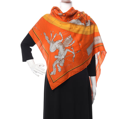 Hermes Cashmere Silk Hemisphaerium Coeli Boreale Shawl 140 2 of 5