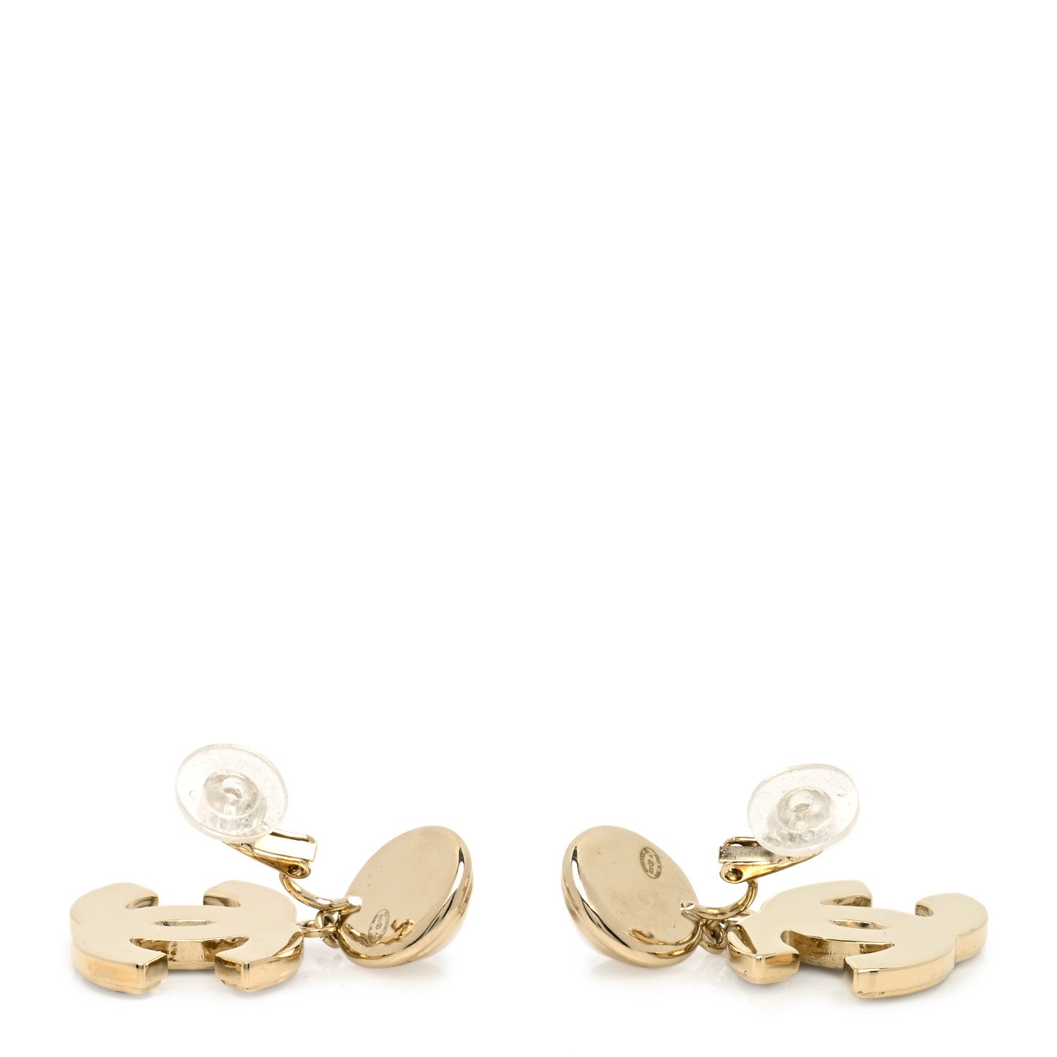 Chanel Pearl Enamel CC Drop Earrings Black 2 of 3