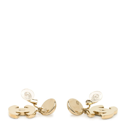 Chanel Pearl Enamel CC Drop Earrings Black 2 of 3