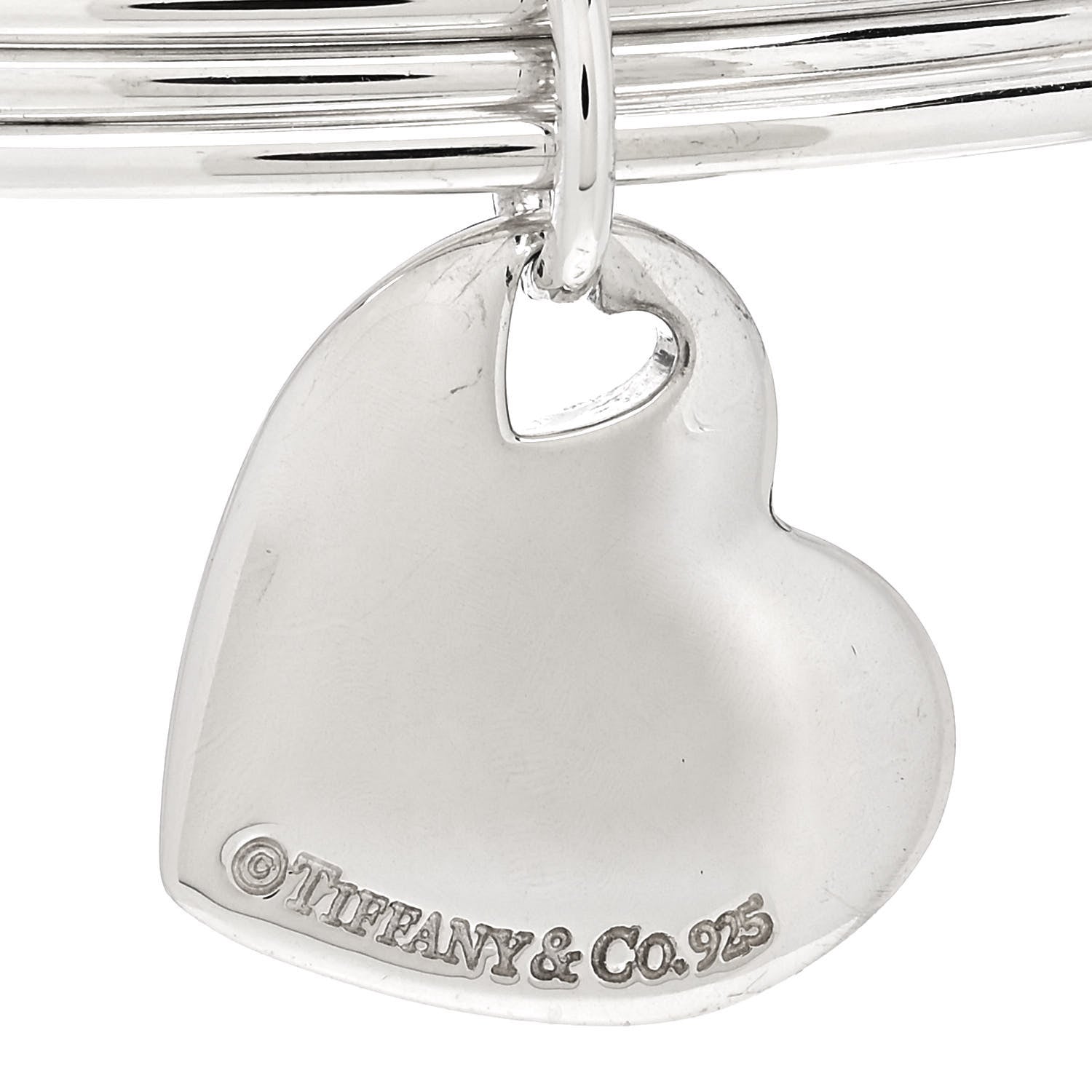 Tiffany Sterling Silver Heart Triple Bangle Bracelet 3 of 3