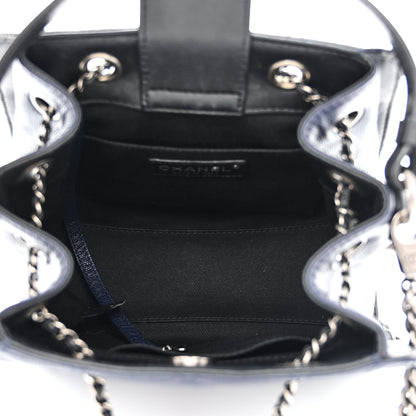 Chanel Caviar Quilted Small CC Bucket Bag Navy 5 of 14