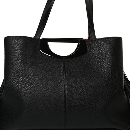 Christian Louboutin Grained Calfskin Passage Fringe Shopping Tote Black 7 of 13