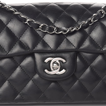 Chanel Lambskin Quilted East West Flap Black 8 of 10