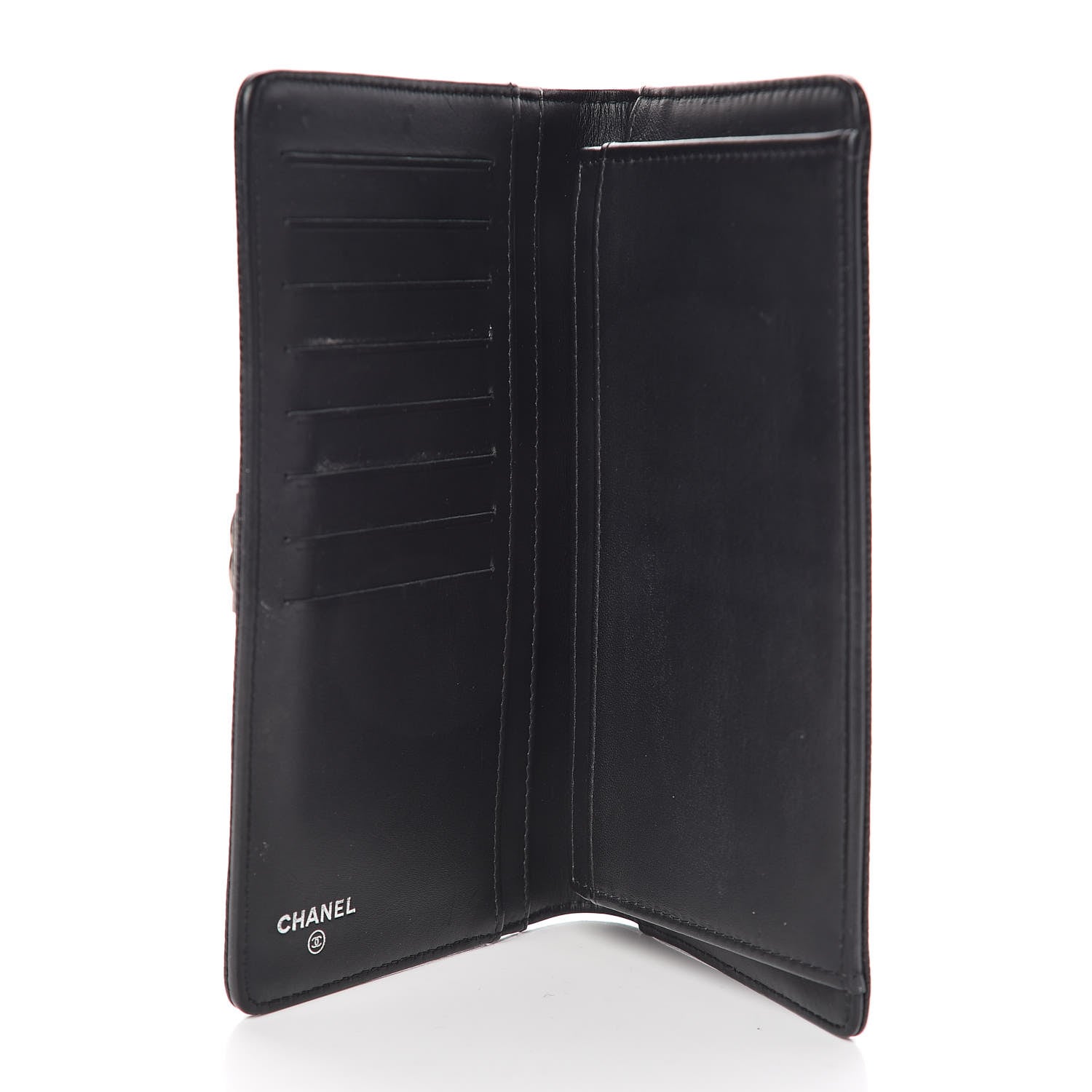 Chanel Caviar Quilted Boy Yen Wallet Black 5 of 8
