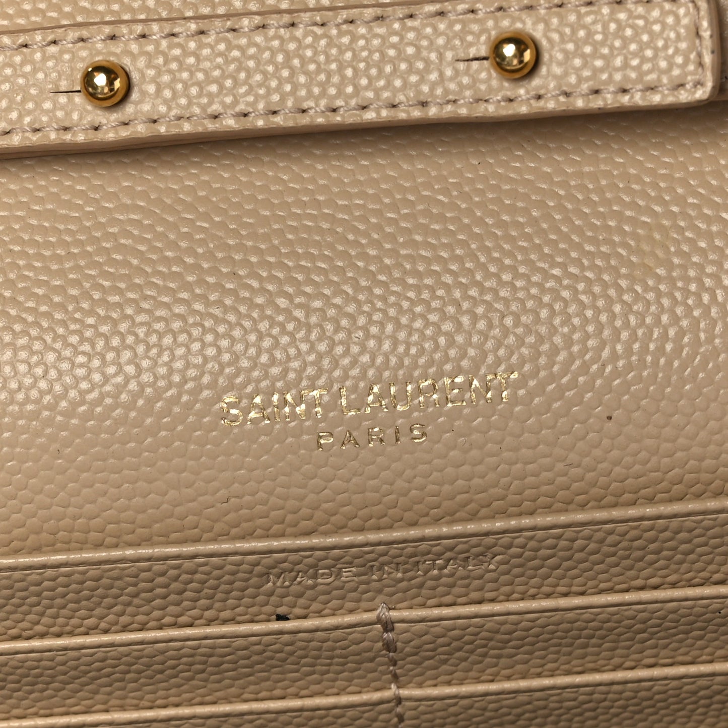 Grain De Poudre Matelasse Chevron Monogram Chain Wallet Dark Beige