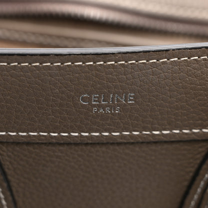Celine Drummed Calfskin Nano Luggage Souris Souris 6 of 11