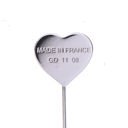 Hermes Lacquered Palladium Clou De Coeur Hat Pin Bleu Pastel 3 of 4