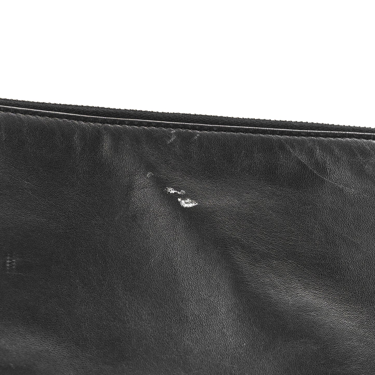 Lambskin Patent Quilted Large Cosmetic Case Black