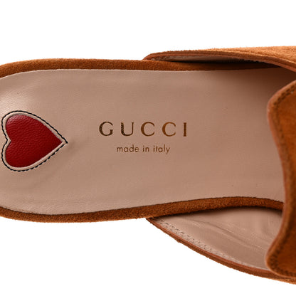 Gucci Suede Cachemire Malaga Kid Womens Princetown Slippers 36.5 Blondie Cognac 6 of 9