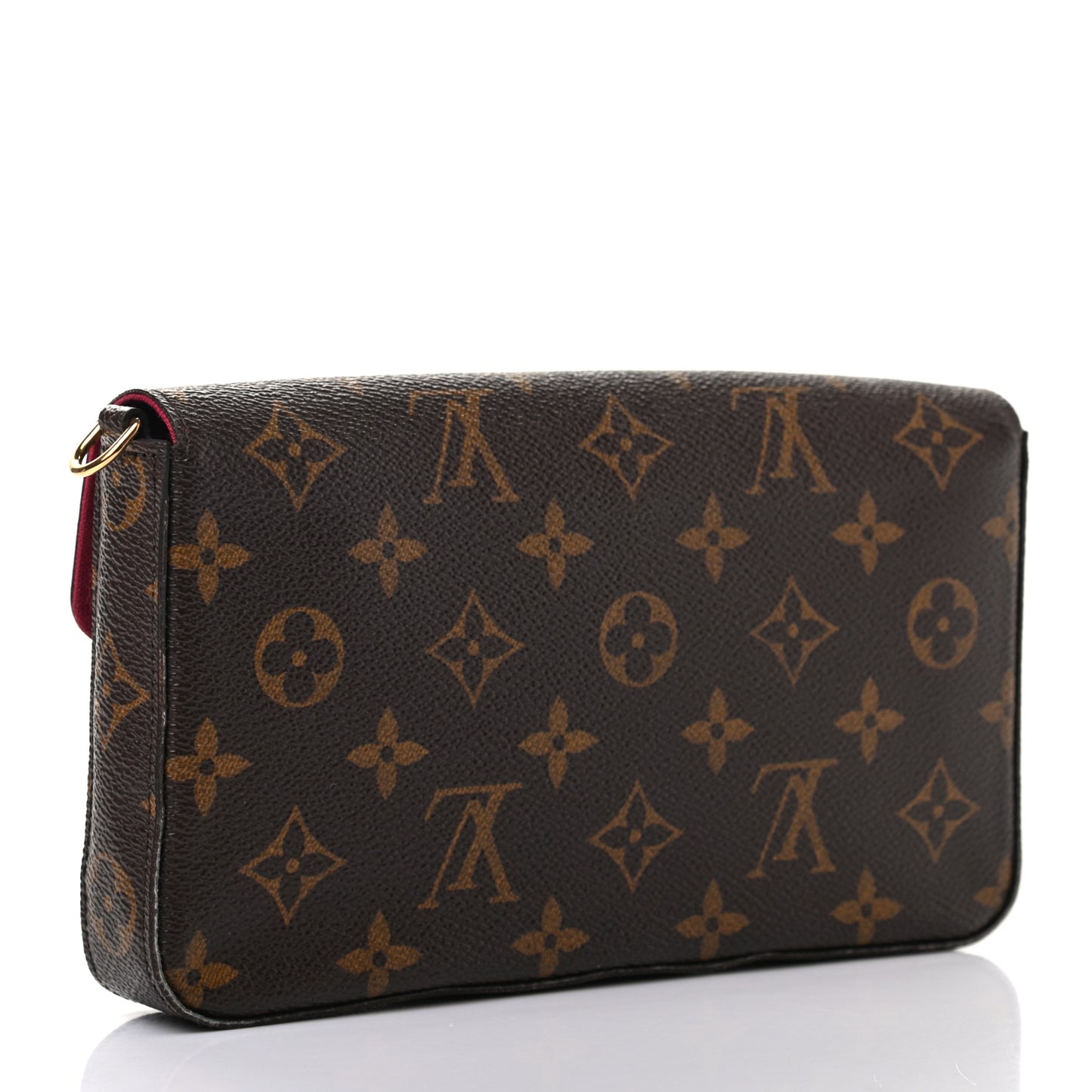 Monogram Pochette Felicie Chain Wallet Fuchsia