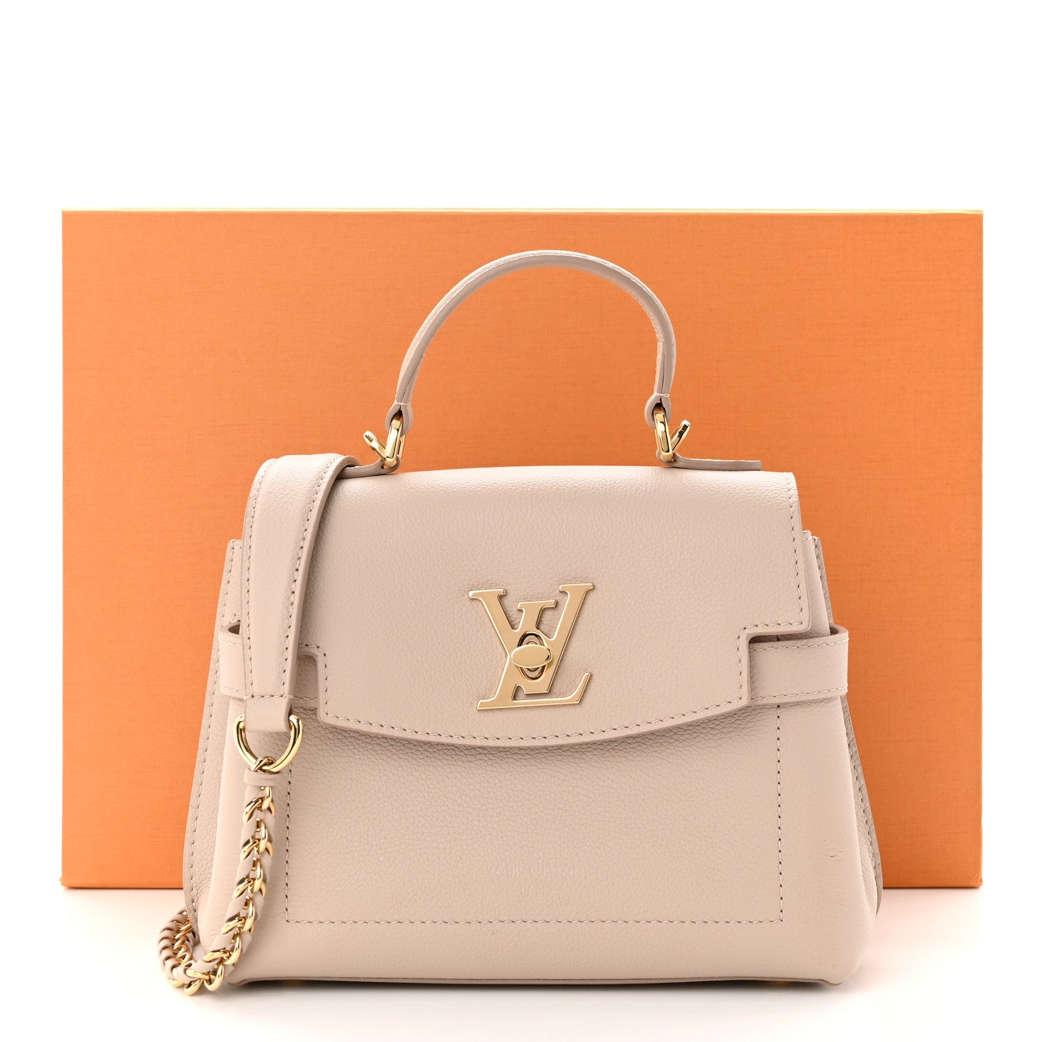 Louis Vuitton Soft Calfskin Mini Lockme Ever Greige 10 of 10