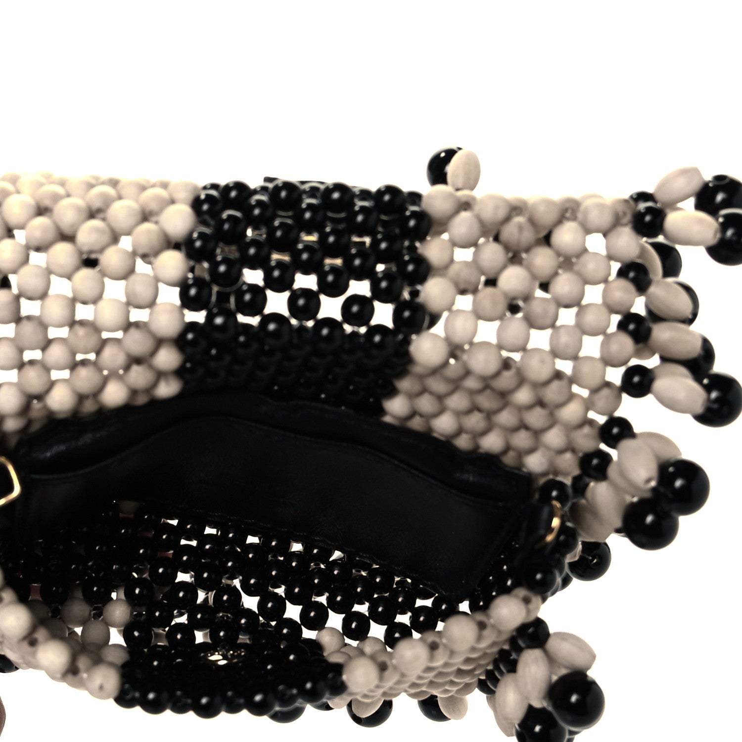 Fendi Beaded Nano Baguette Charm Beige Black 4 of 7
