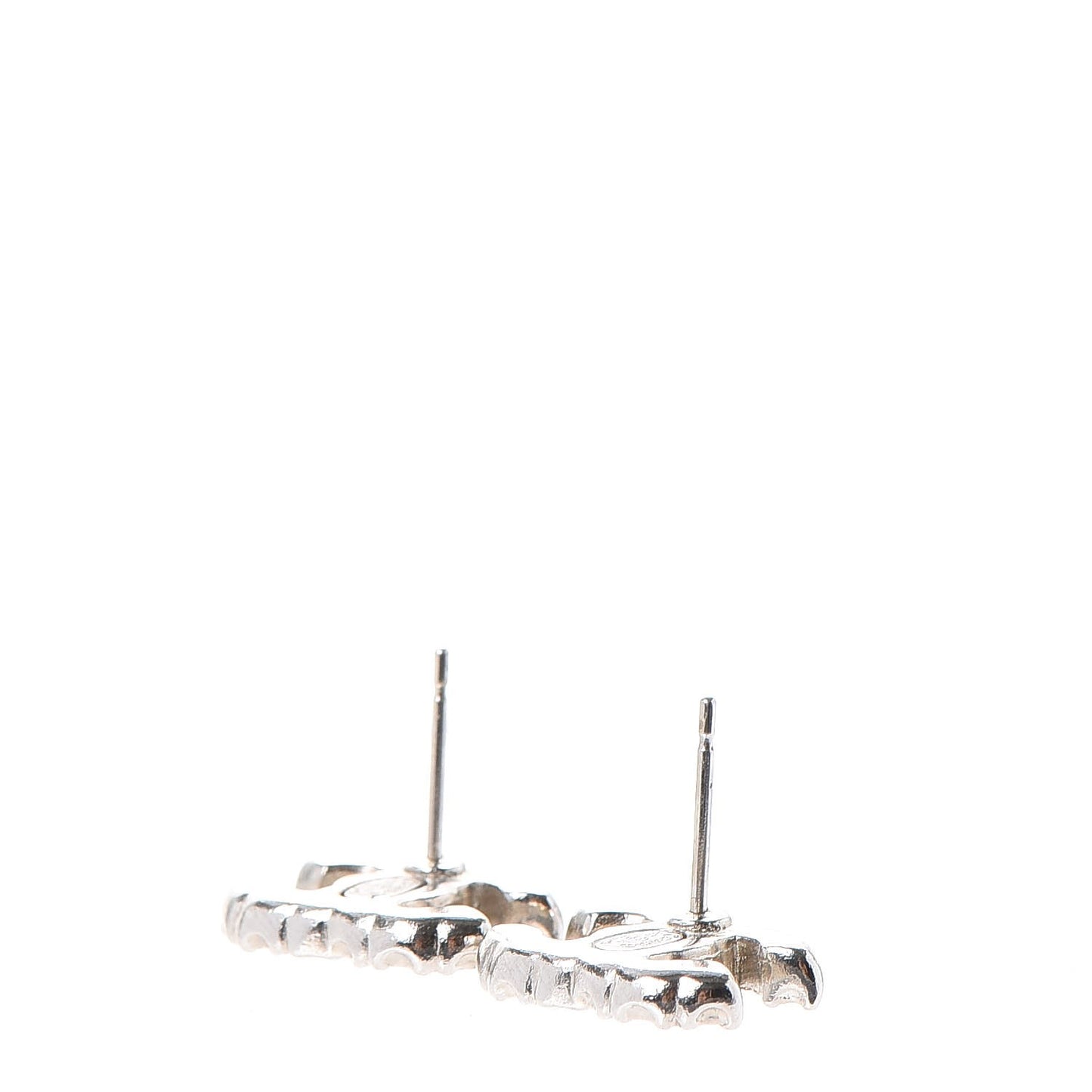 Crystal CC Earrings Silver
