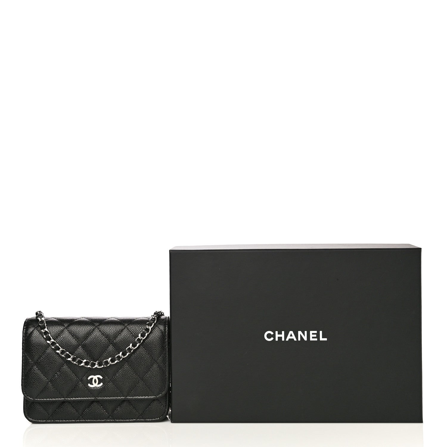 Chanel Caviar Quilted Mini Wallet On Chain WOC Black 11 of 11