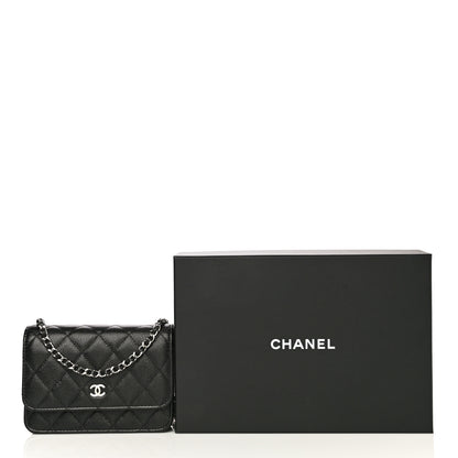 Chanel Caviar Quilted Mini Wallet On Chain WOC Black 11 of 11