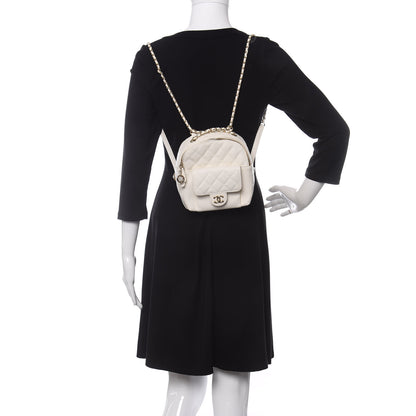Chanel Caviar Quilted Small CC Day Backpack White 2 of 10