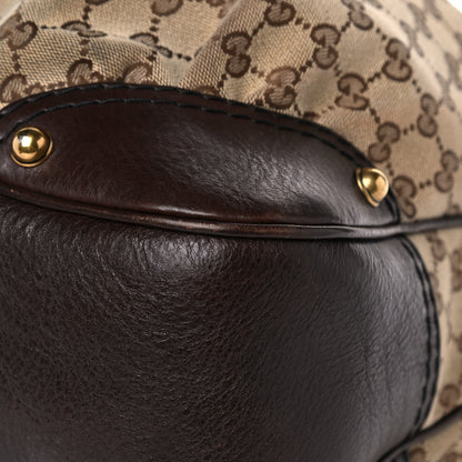 Gucci Monogram Large Jockey Hobo Dark Brown 10 of 20