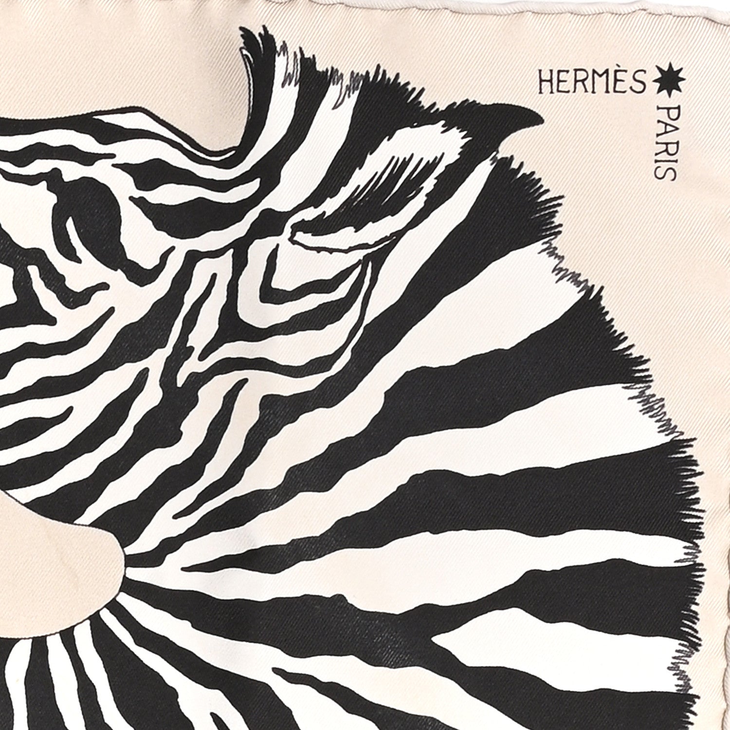 Hermes Silk Carre Zebra Pegasus Pocket Square 45 Gris Bleu Violet