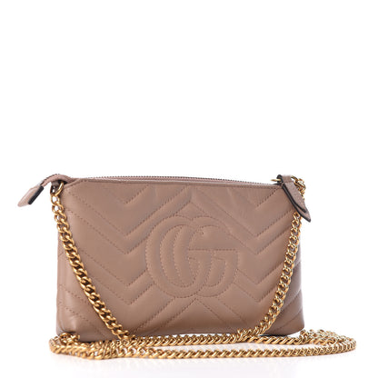 Gucci Calfskin Matelasse Mini GG Marmont Chain Bag Porcelain Rose 3 of 10
