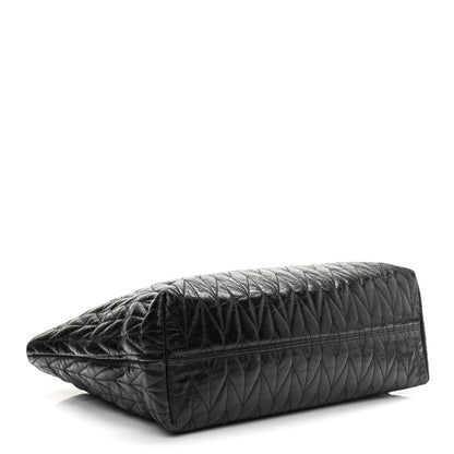 Miu Miu Nappa Matelasse Shine Trapuntato Large Tote Bag Black 3 of 12
