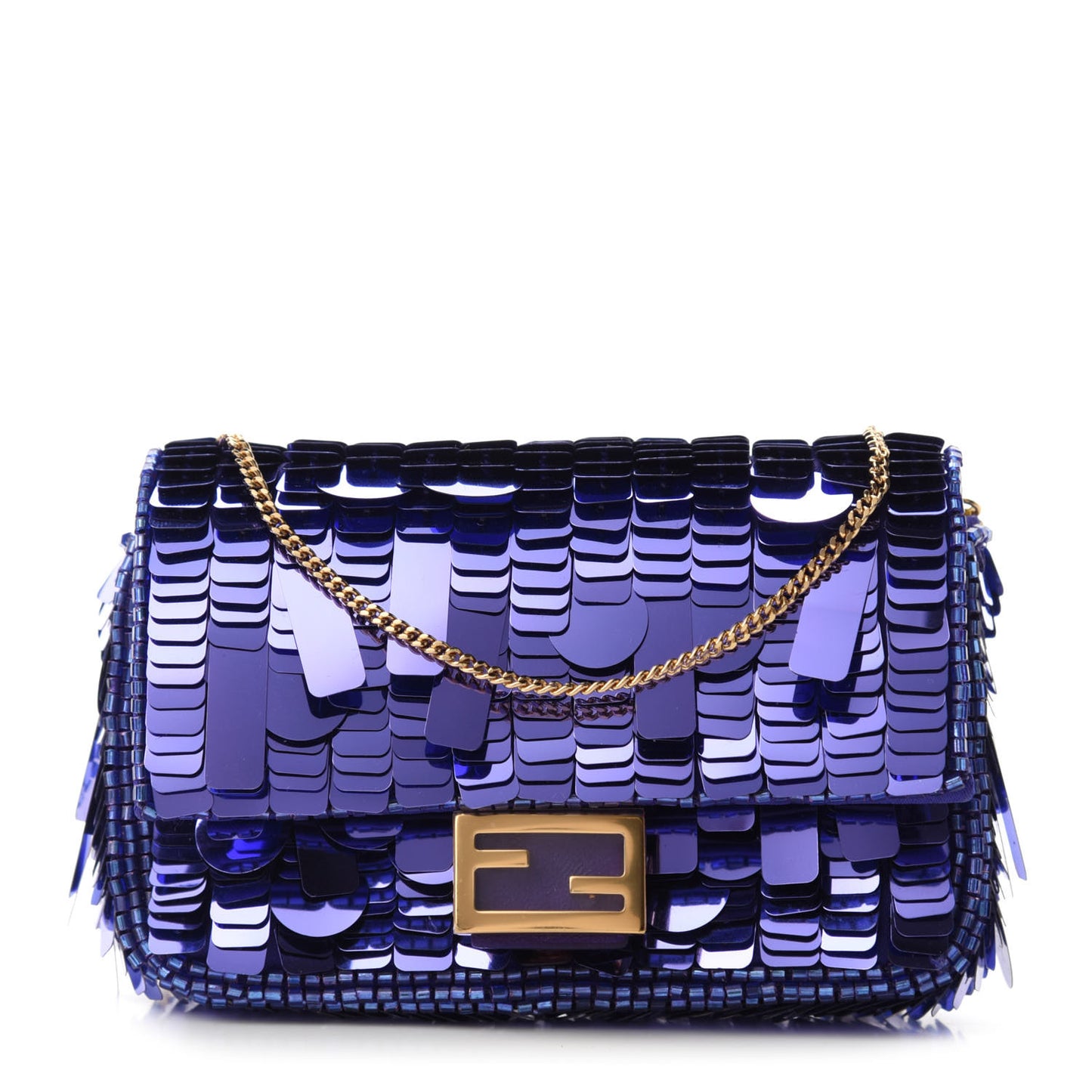 Sequin Paillettes Shiny Nappa Sex and the City Nano Baguette Charm Viola Purple Rain