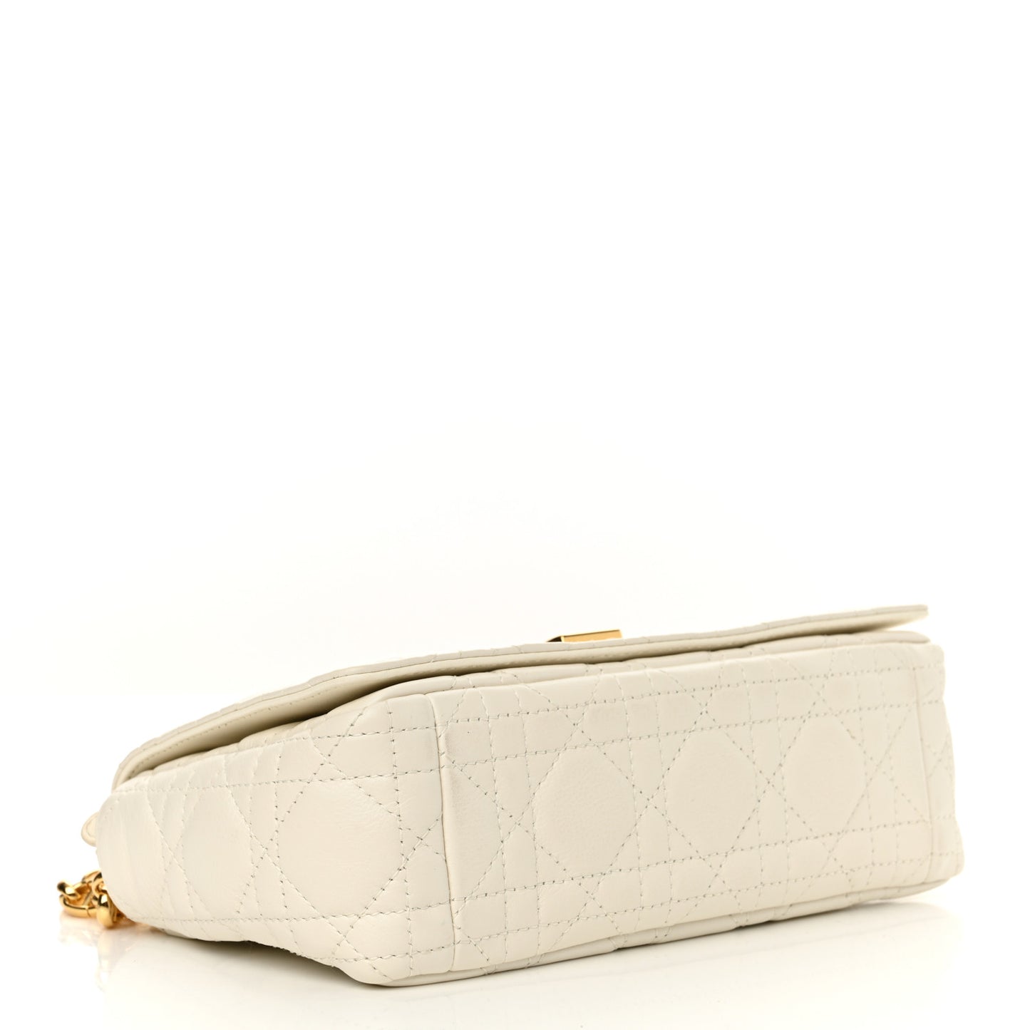 Lambskin Cannage Small Caro Bag Ivory