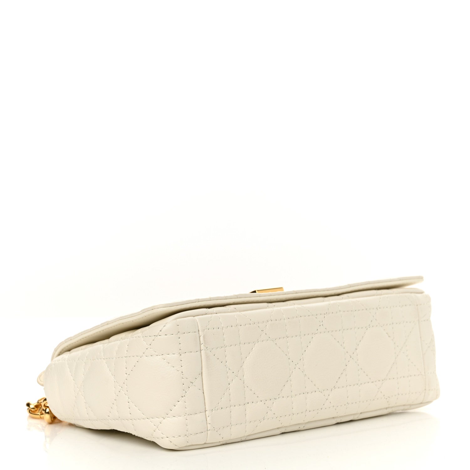 Christian Dior Lambskin Cannage Small Caro Bag Ivory 4 of 14
