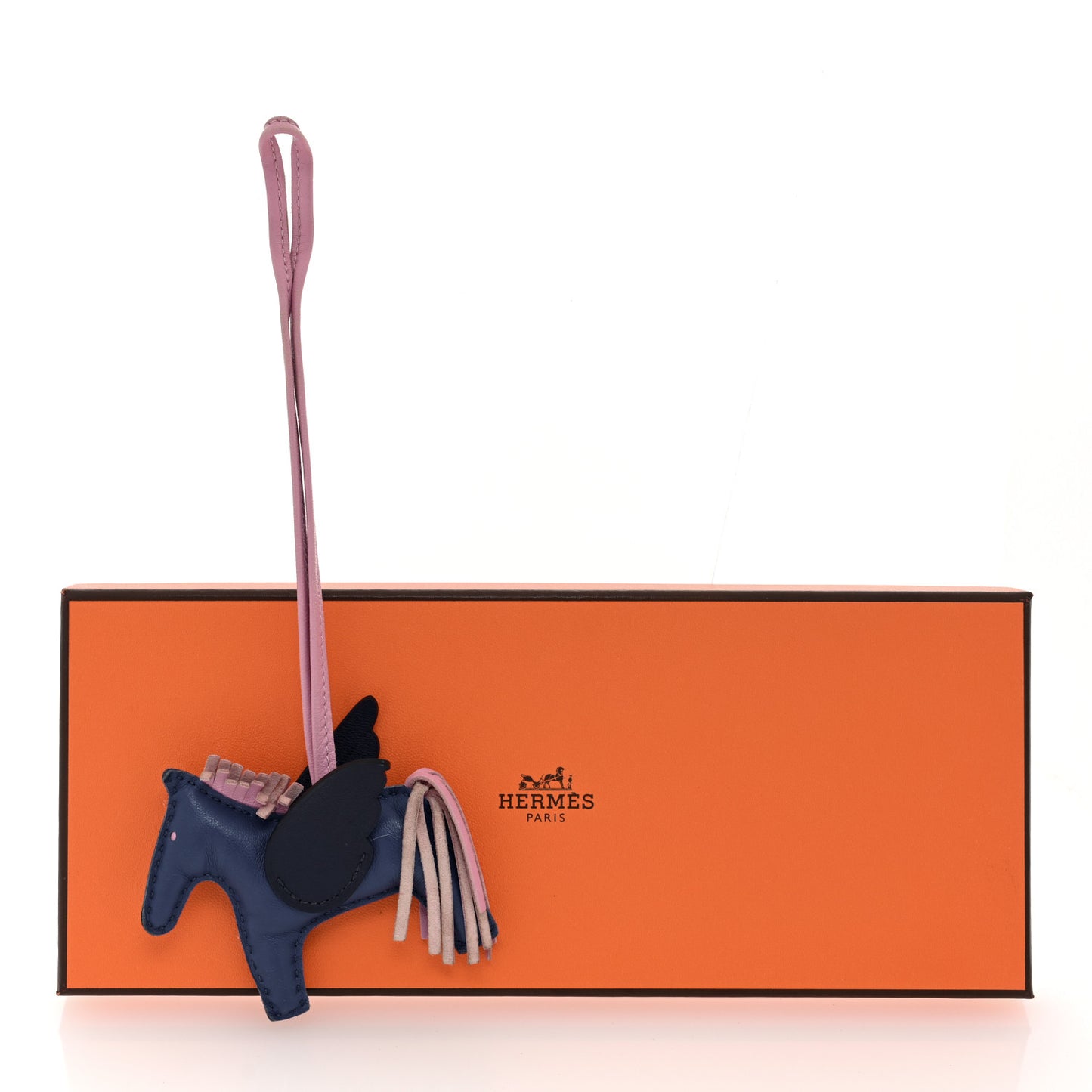 Milo Lambskin Grigri Rodeo Pegase Horse Bag Charm PM Bleu France Mauve Sylvestre Bleu Saphir
