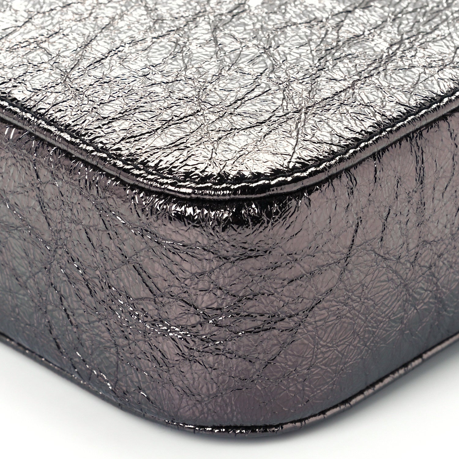 Balenciaga Metallic Textured Calfskin XS Everyday Camera Bag with Handle Black 10 of 10