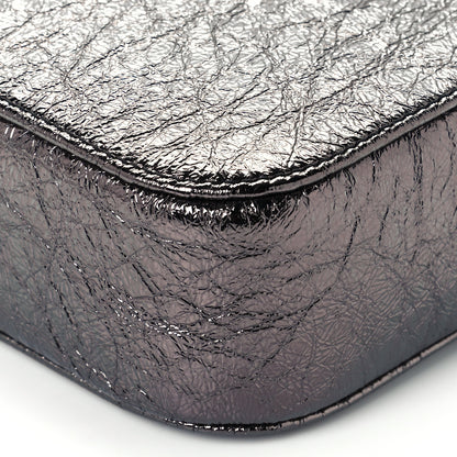 Balenciaga Metallic Textured Calfskin XS Everyday Camera Bag with Handle Black 10 of 10