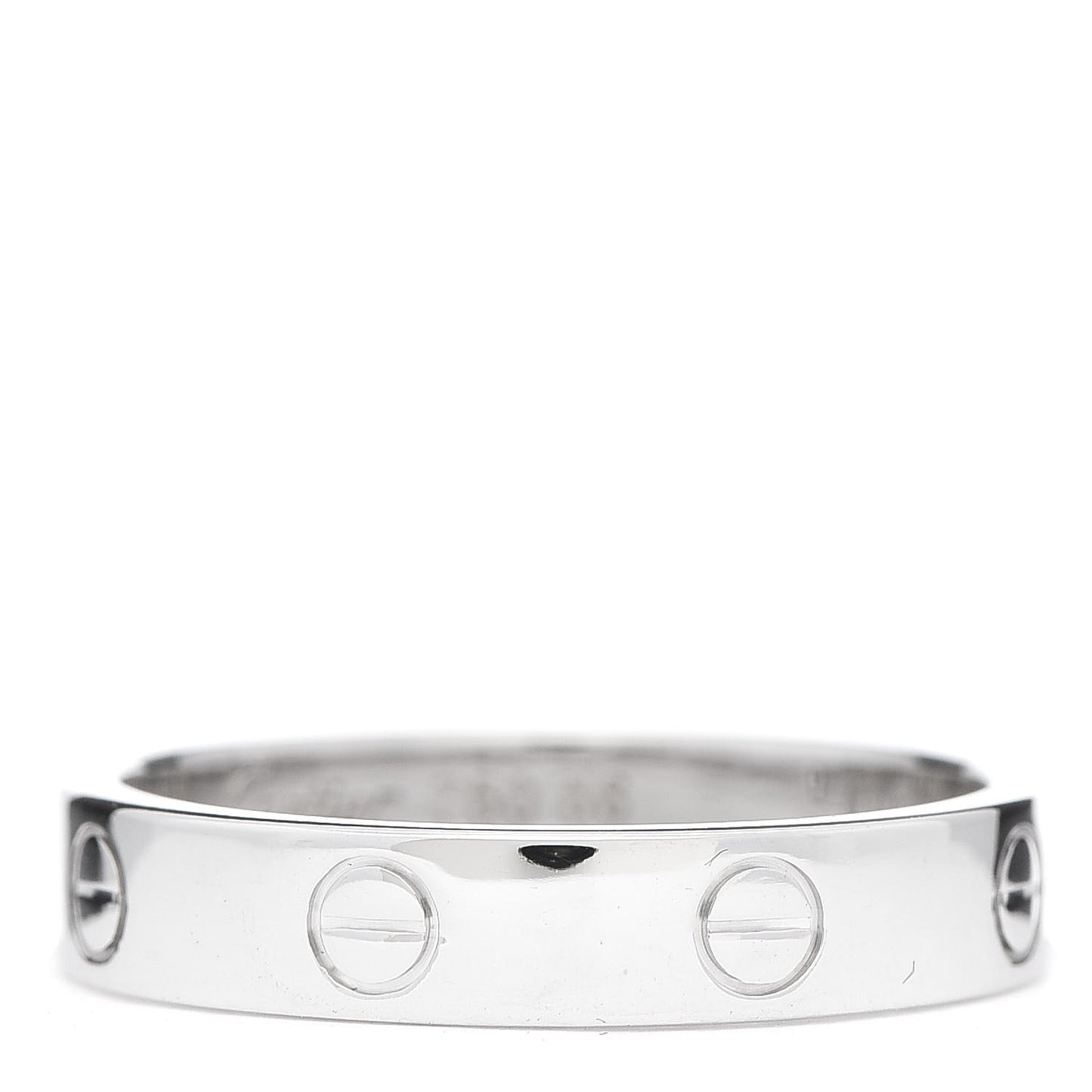 18K White Gold Diamond 4mm LOVE Wedding Band Ring 56 7.5