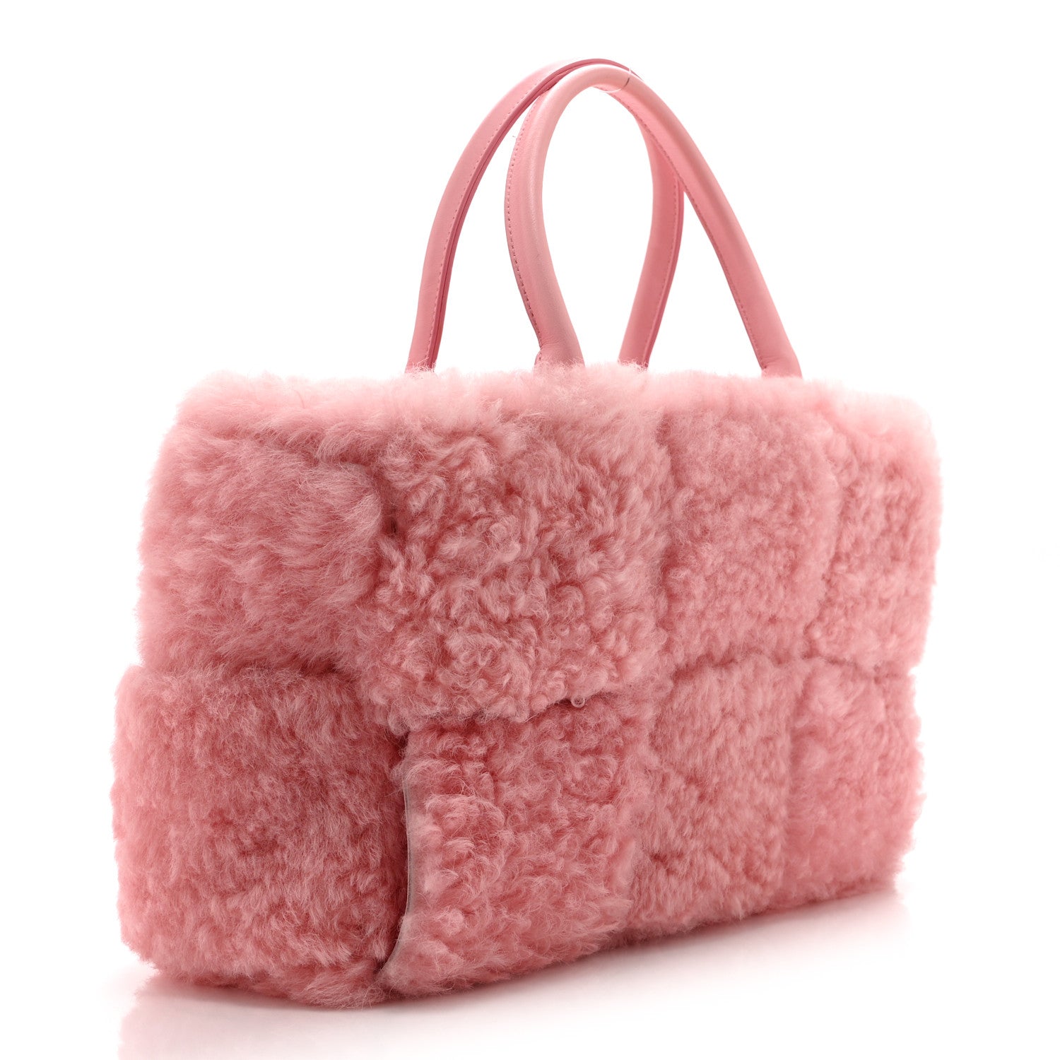 Bottega Veneta Shearling Small Intrecciato Arco Tote Popsicle 4 of 10