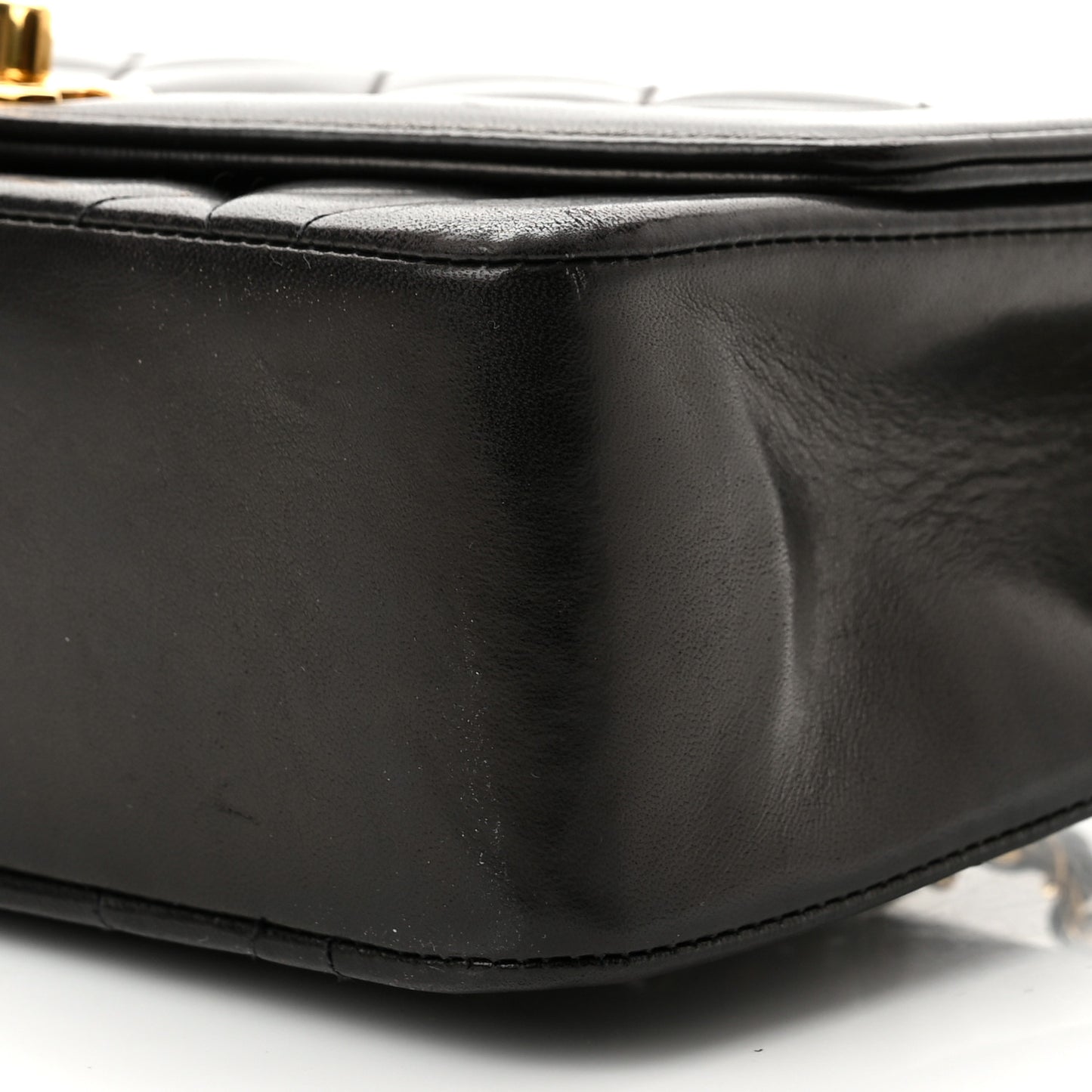Lambskin Quilted Small Single Flap Black