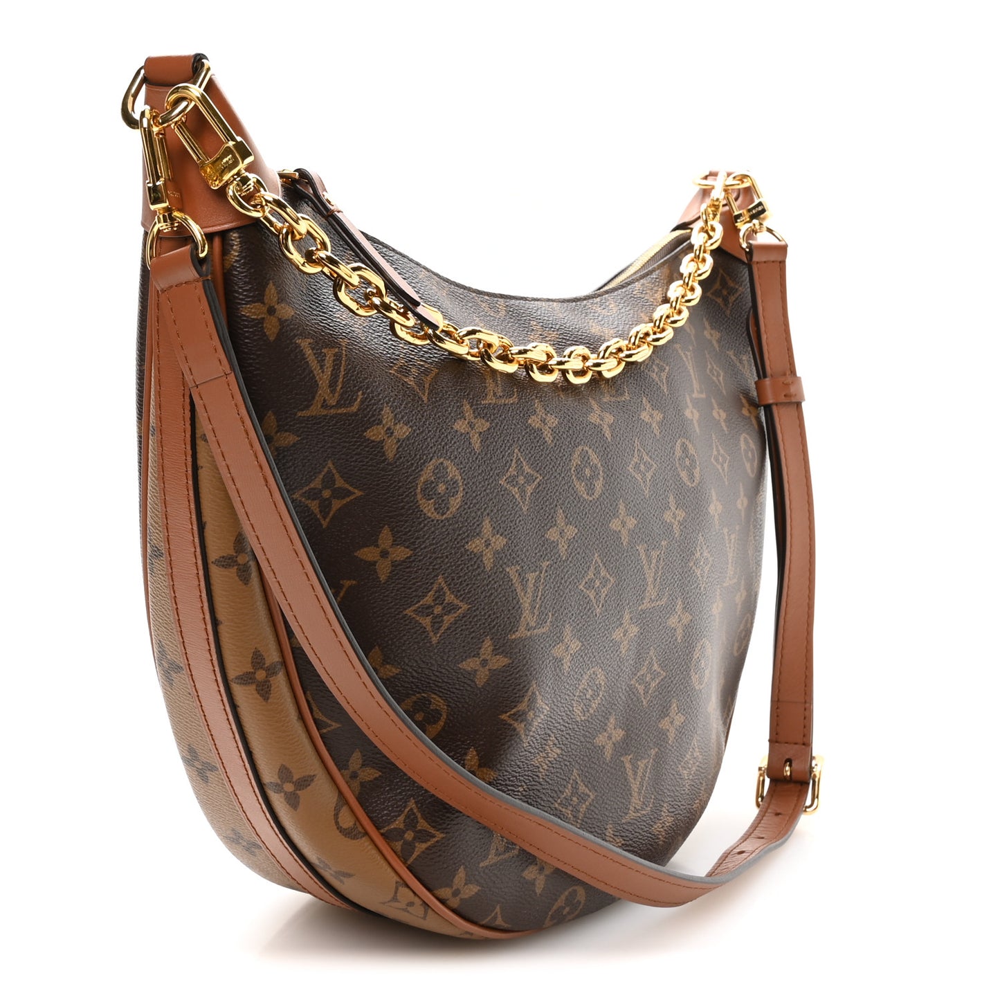 Reverse Monogram Loop Hobo